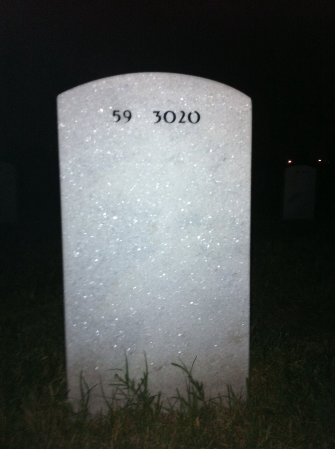 Back of headstone — Alvin Boykin