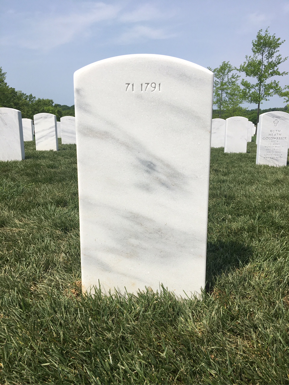 Back of headstone — William Michael Quinn