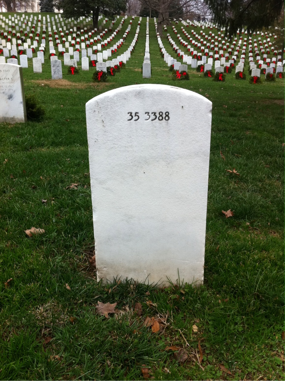 Back of headstone — Joseph Benson