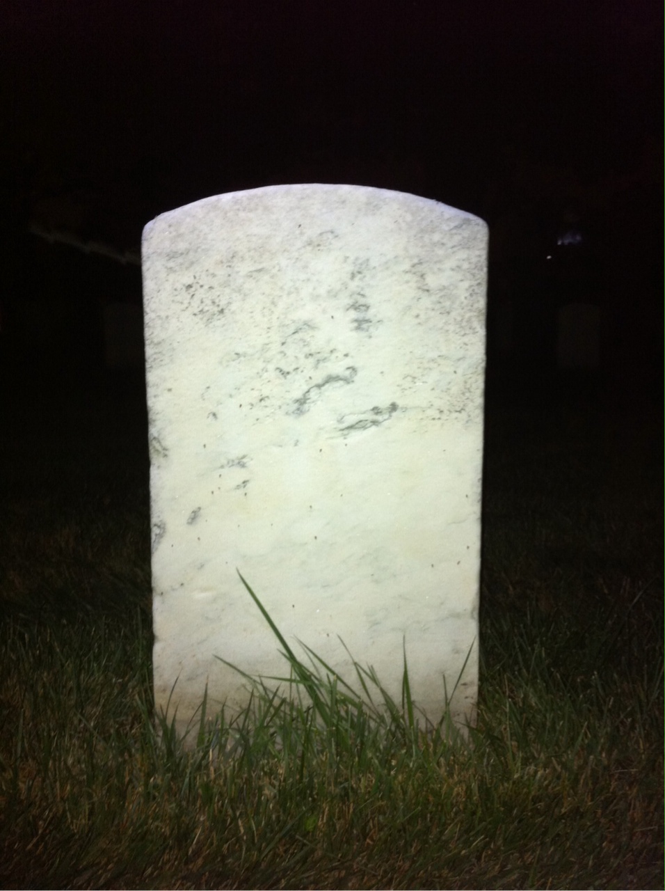 Back of headstone — Valerio Anore