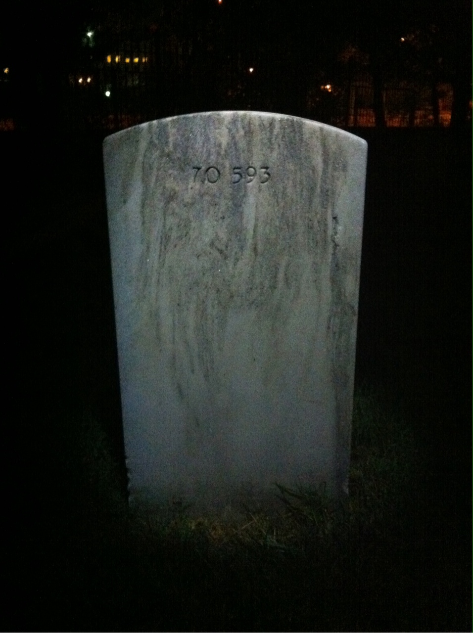 Back of headstone — Ulysses Settle Savage
