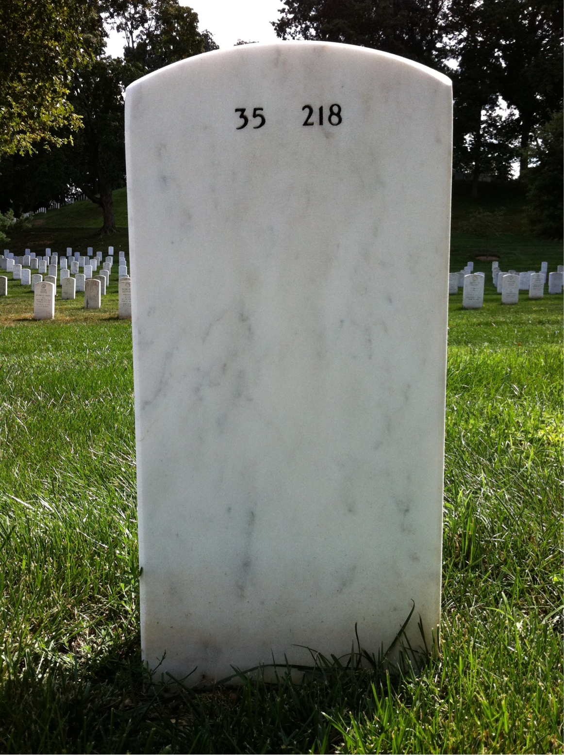 Back of headstone — William Daniel