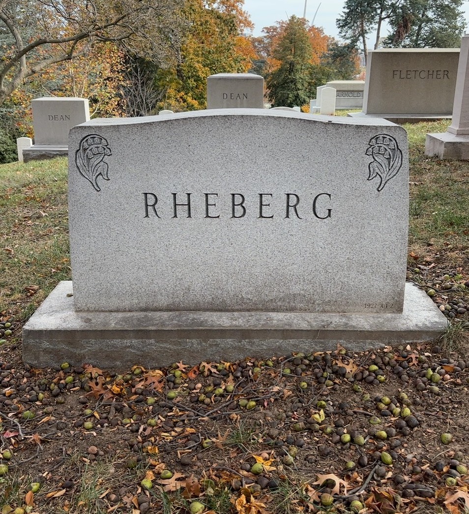 Back of headstone — Steven Rheberg