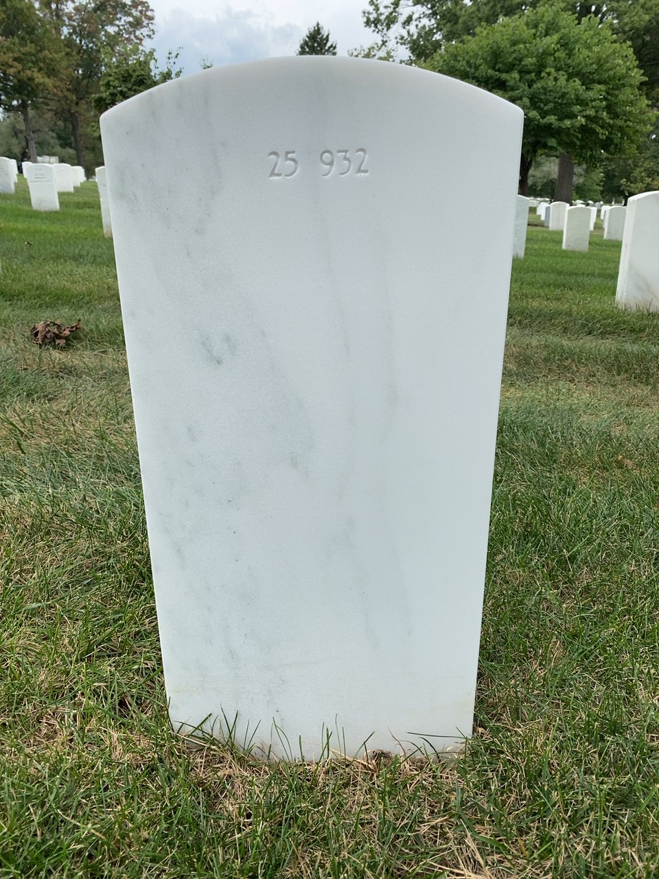 Back of headstone — Rufus Morris