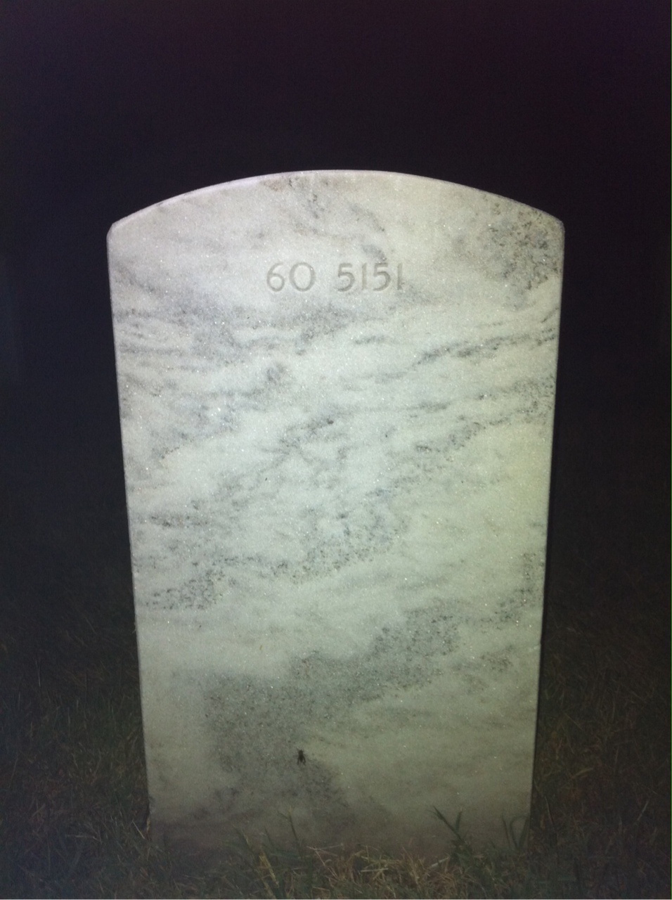 Back of headstone — William W Griffin