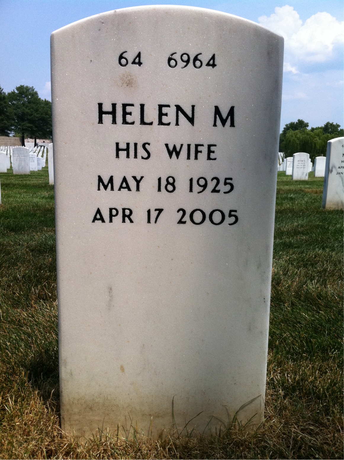 Back of headstone — Paul Murman