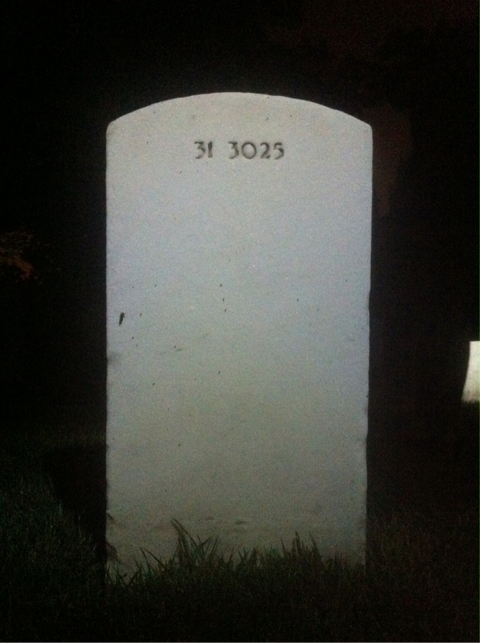 Back of headstone — Jack Crofoot