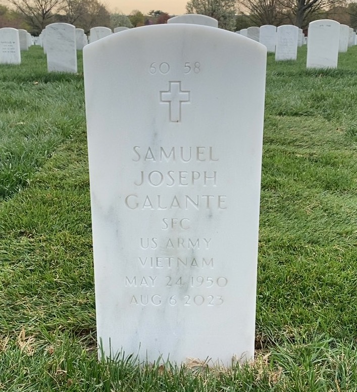 Back of headstone — Christine Galante