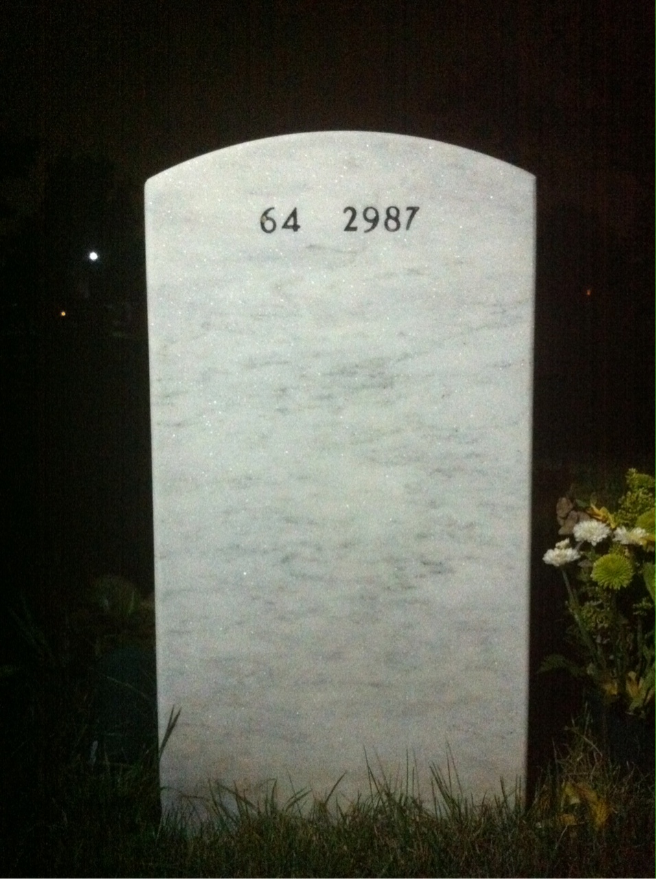 Back of headstone — Nina Valcarcel