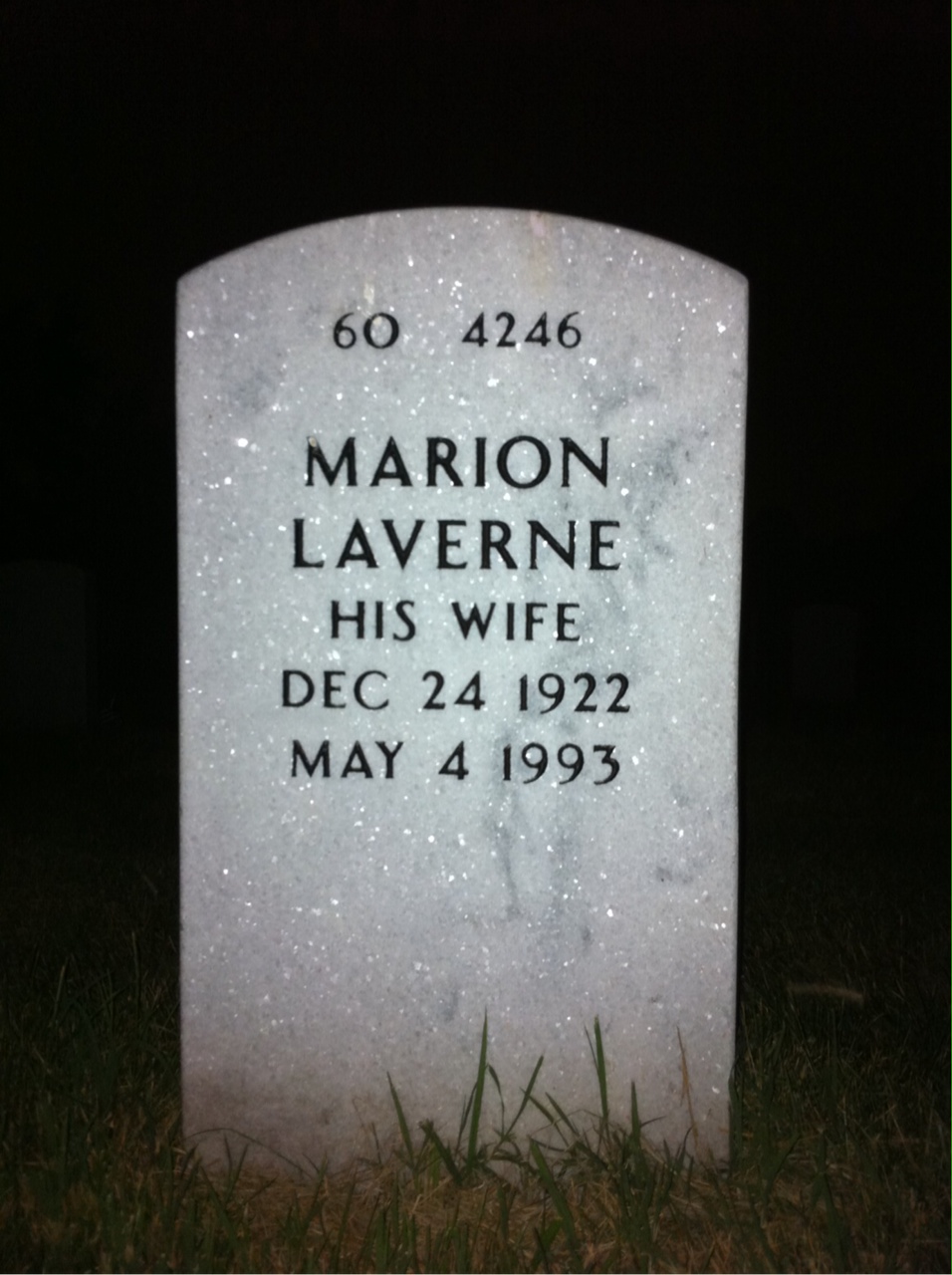 Back of headstone — James Mecartea