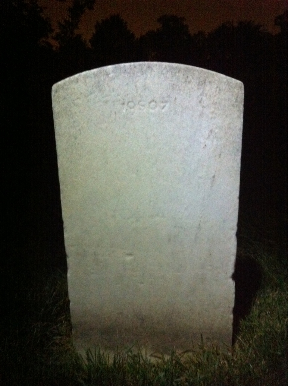 Back of headstone — Mike Bache
