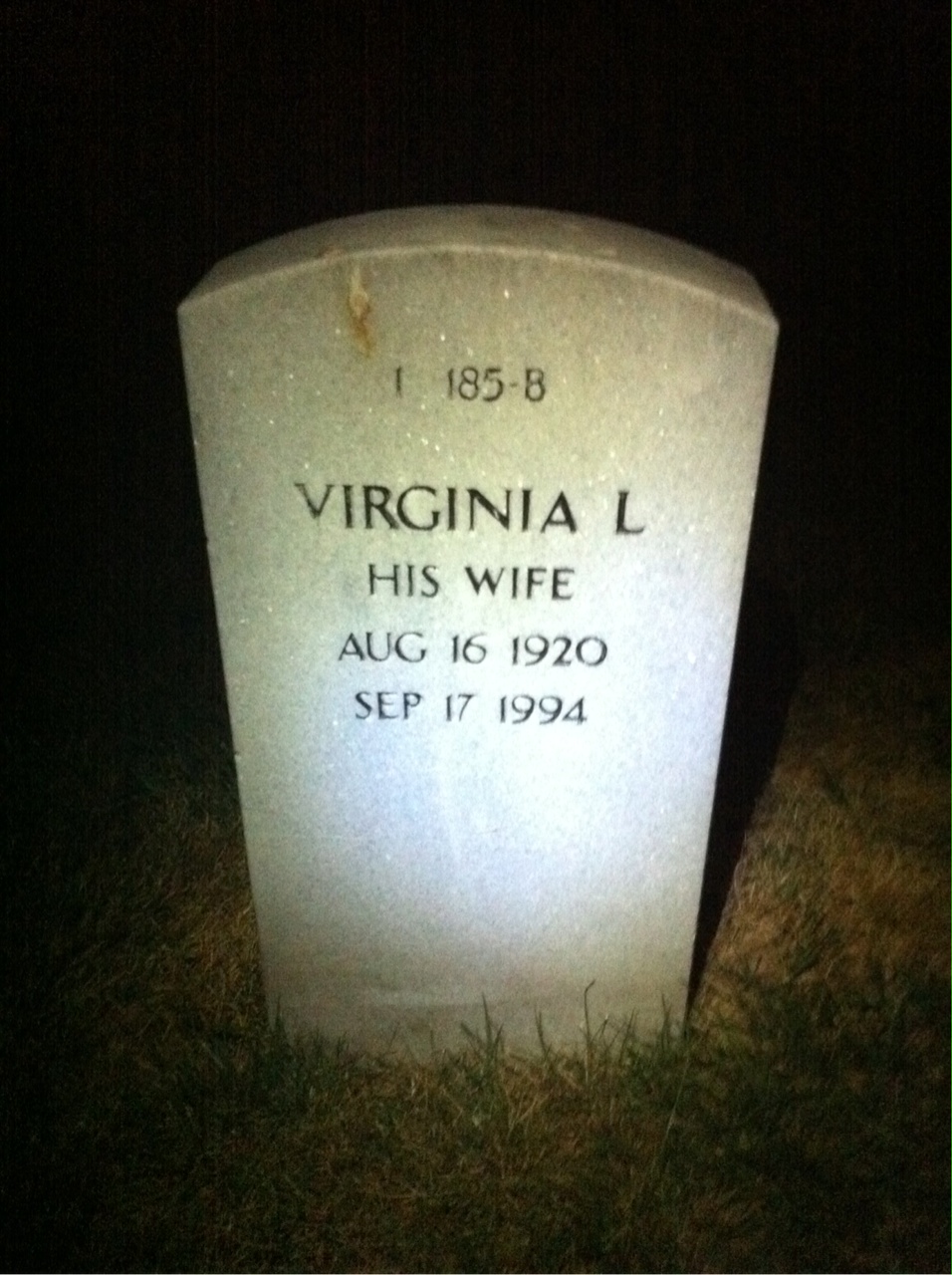 Back of headstone — Malcolm Cagle