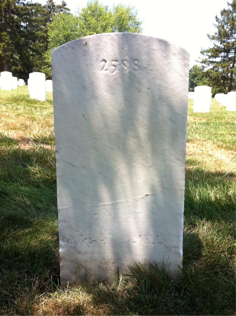 Back of headstone — Alberta Melrose