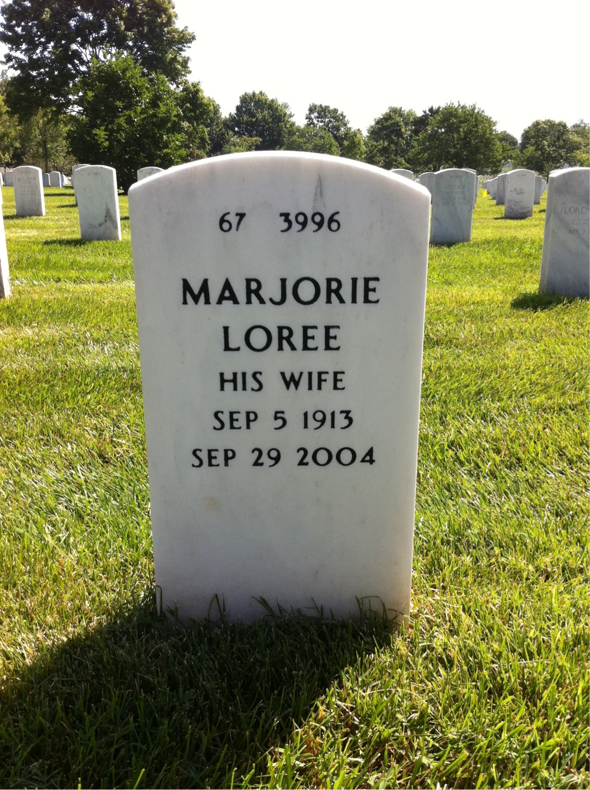 Back of headstone — Frank Atchley