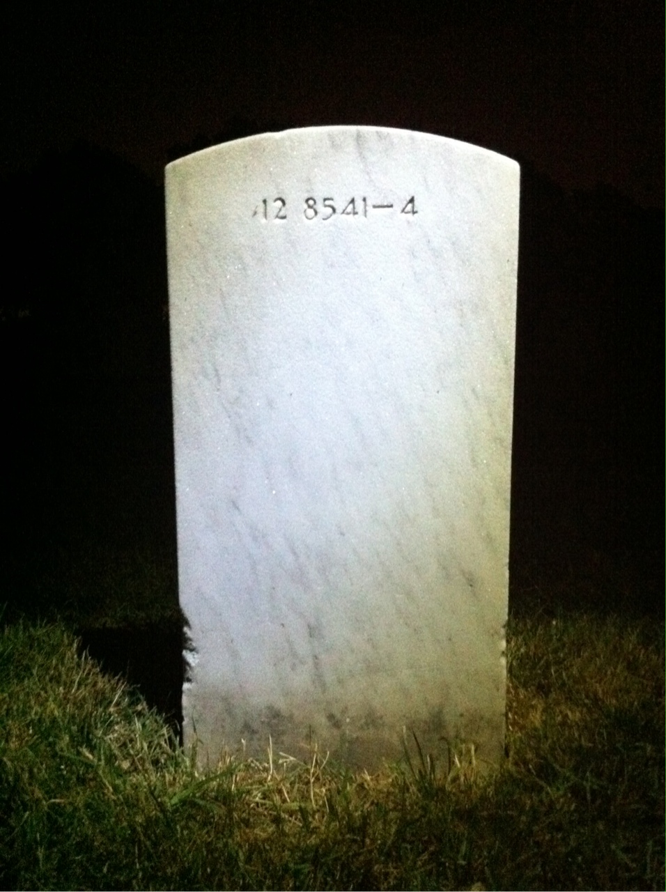 Back of headstone — Homer Blake