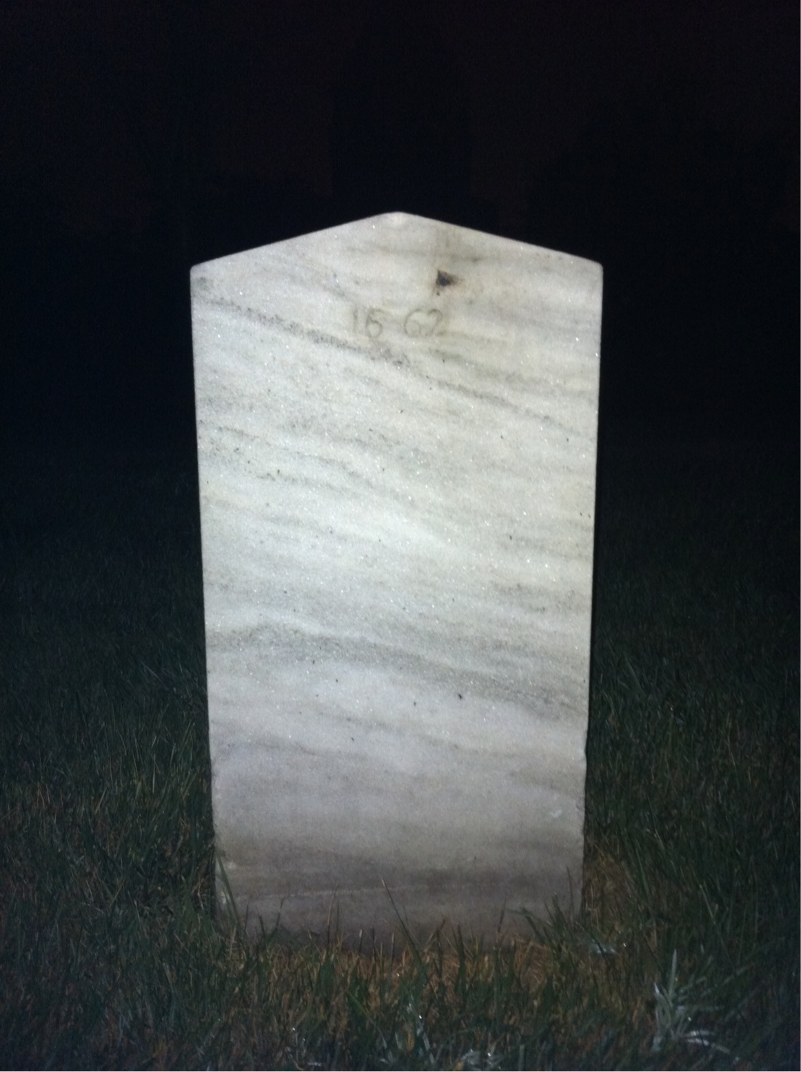 Back of headstone — J Ballowe