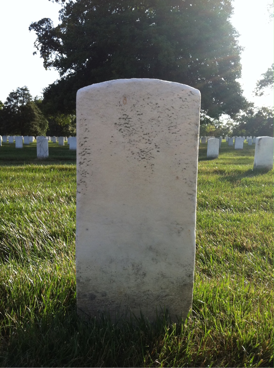 Back of headstone — Lorenzo Mingus