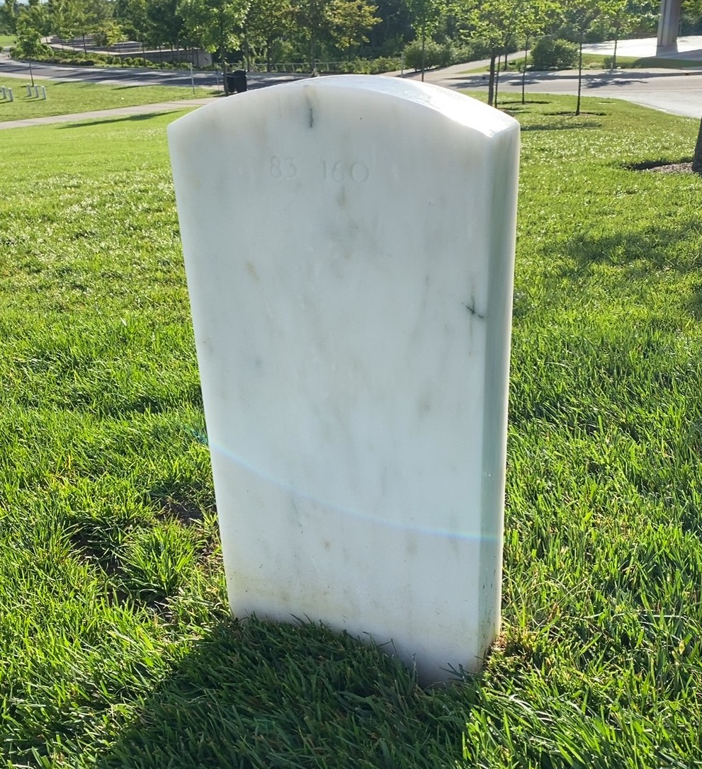 Back of headstone — William Miller
