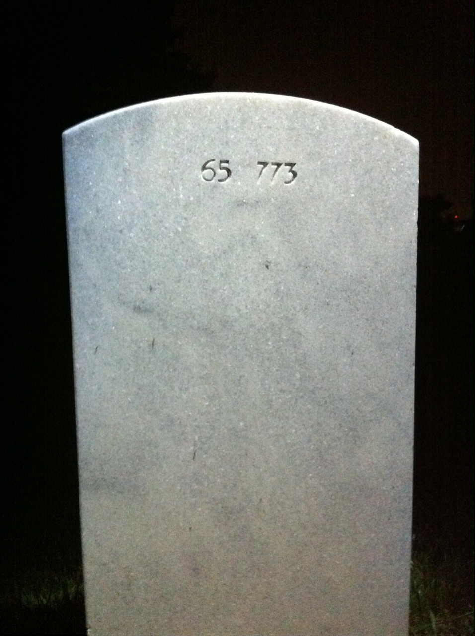Back of headstone — Samuel Adams