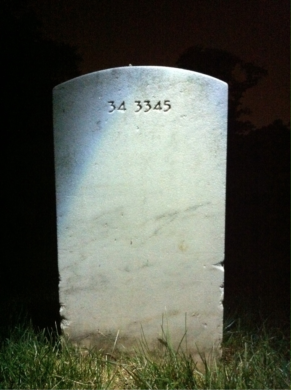 Back of headstone — William Frederick Tamplin