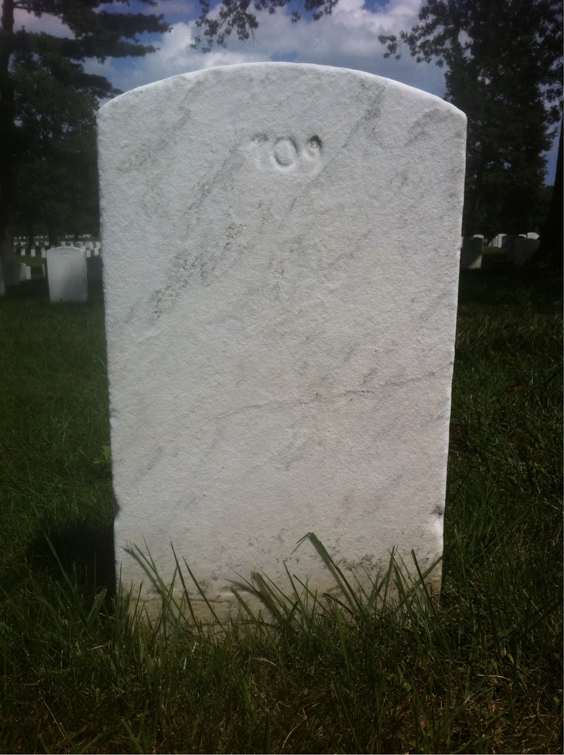 Back of headstone — Albert Cordani