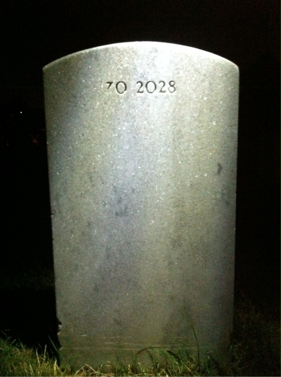 Back of headstone — Edwin Bain