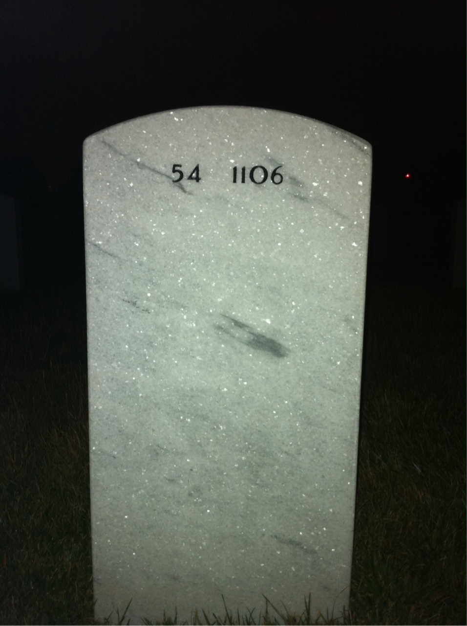 Back of headstone — Louis Hernandez