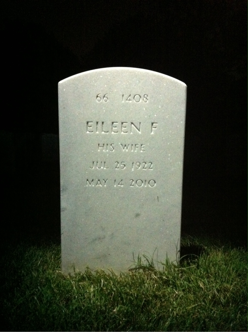 Back of headstone — Leo Inglesby