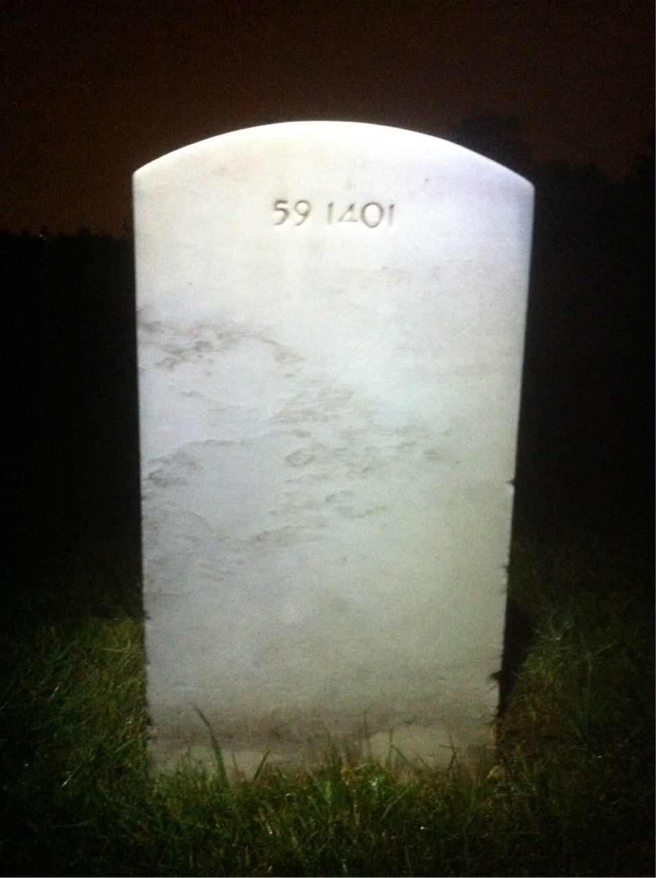 Back of headstone — Joseph Moore