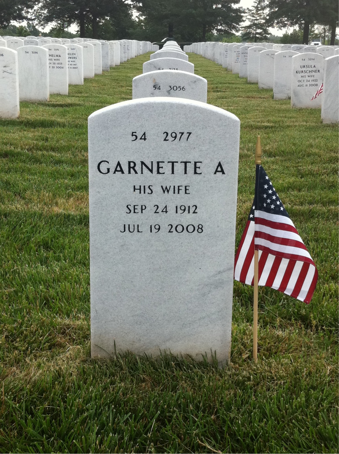 Back of headstone — Richard Allen