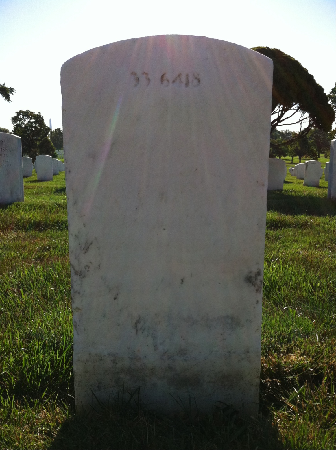 Back of headstone — William R Gillon