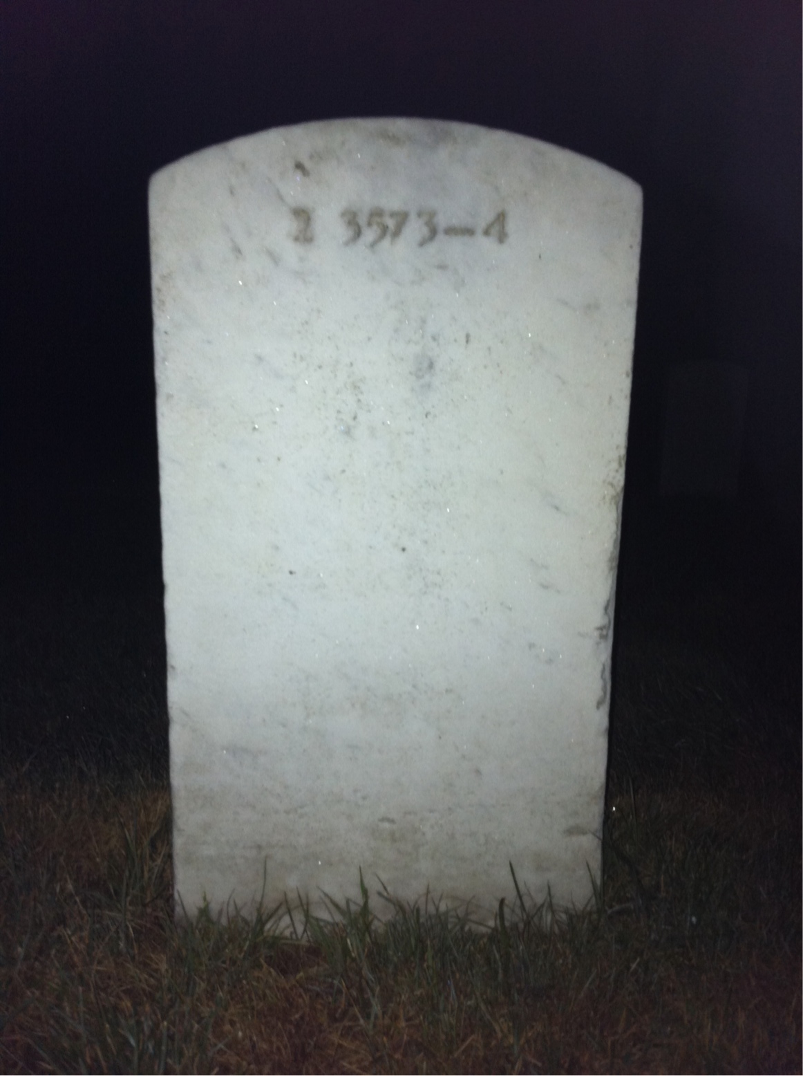 Back of headstone — Henry Andrey