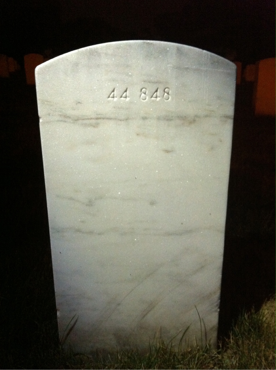Back of headstone — Joan Morris