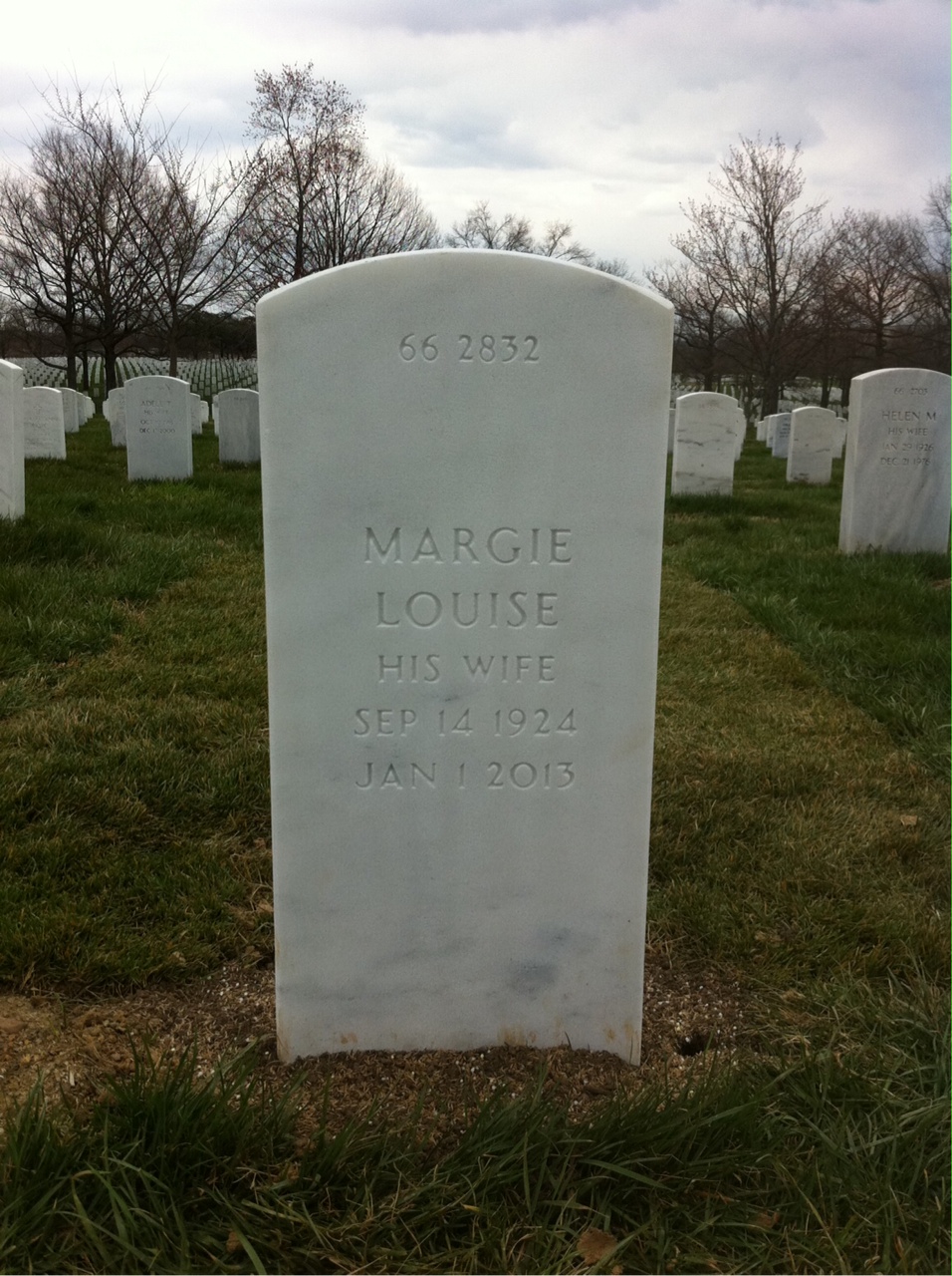 Back of headstone — Merrill P Helsel