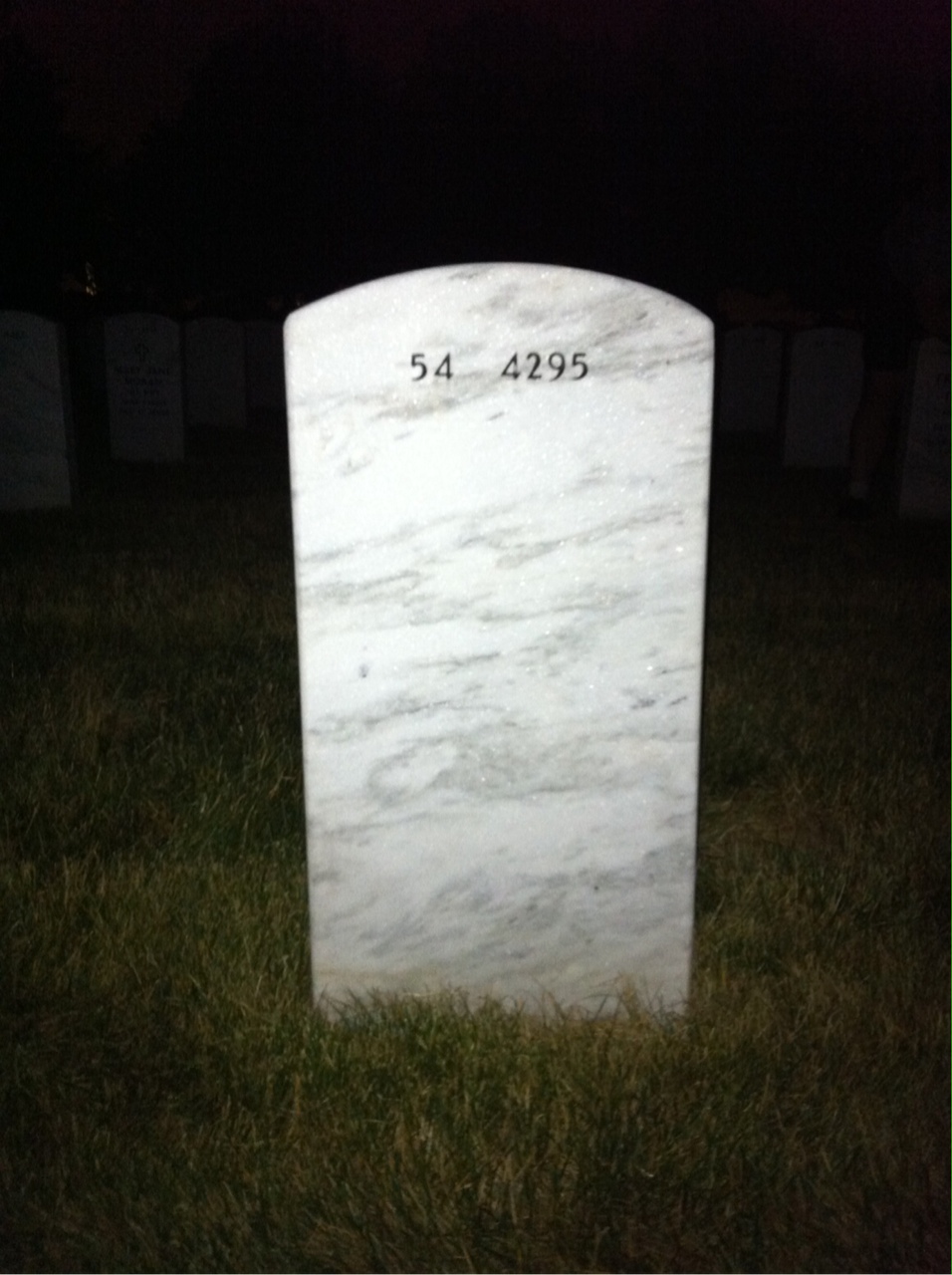 Back of headstone — James Lucey
