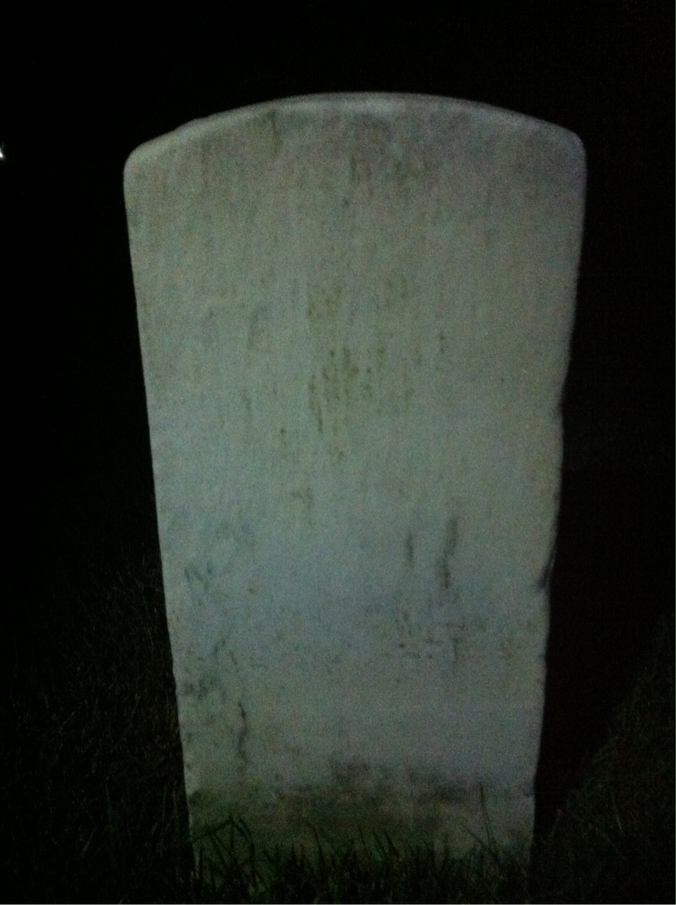 Back of headstone — J Atwood