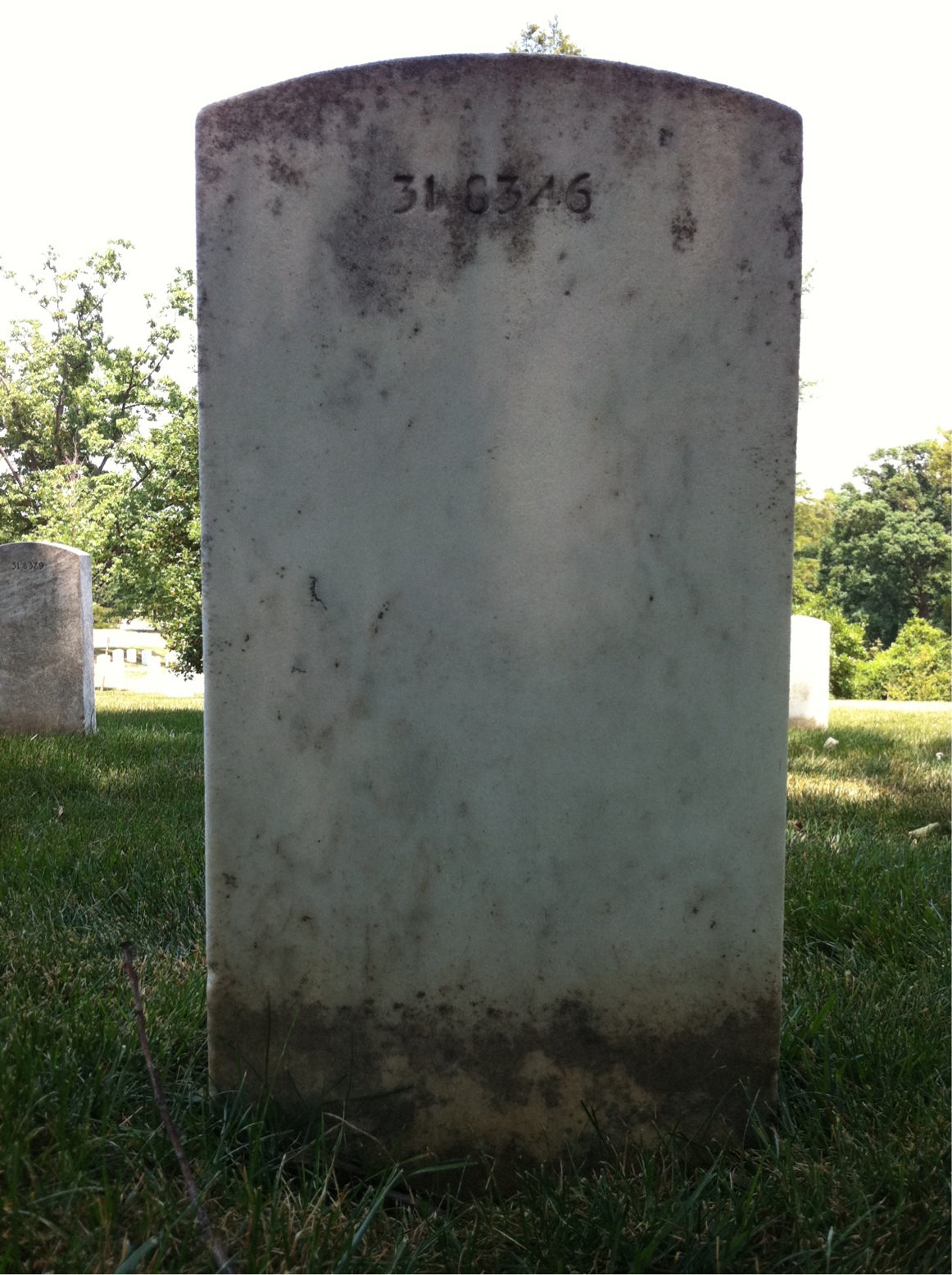 Back of headstone — William Thomas Viant