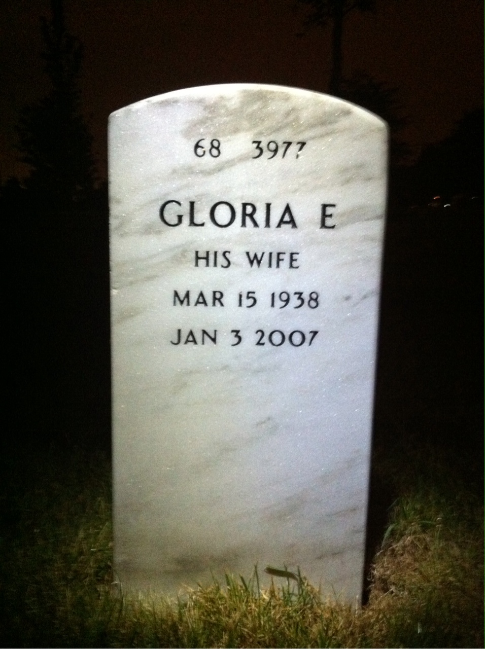 Back of headstone — Marcus Butler
