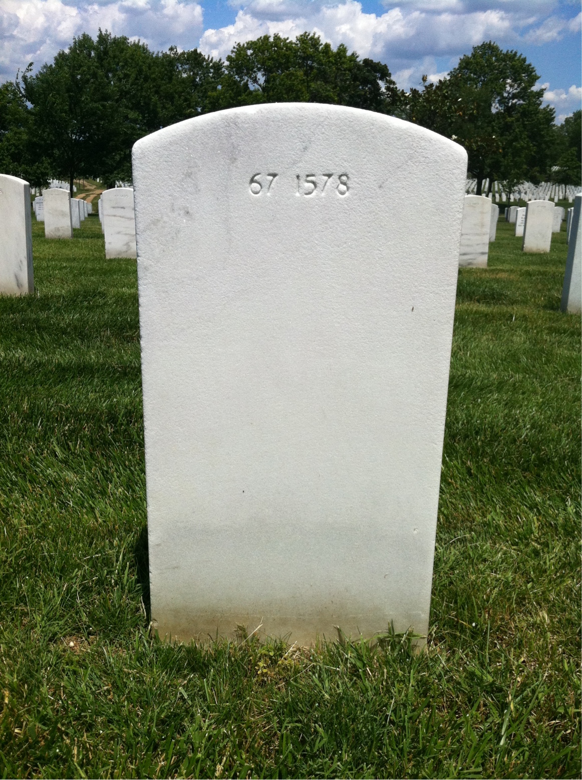 Back of headstone — Wallace Dotson