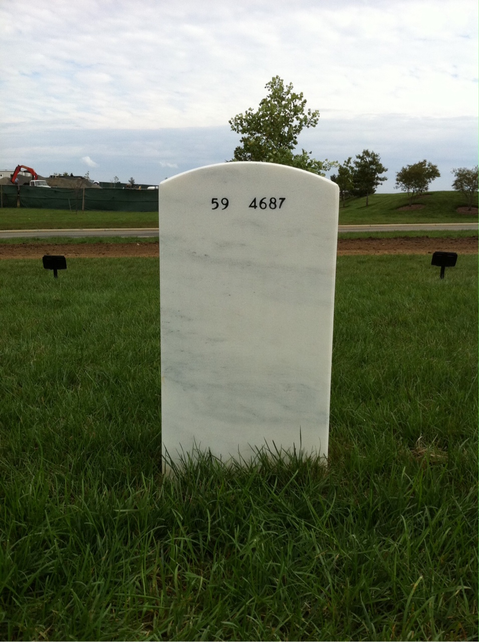 Back of headstone — Arley Frank Palmer