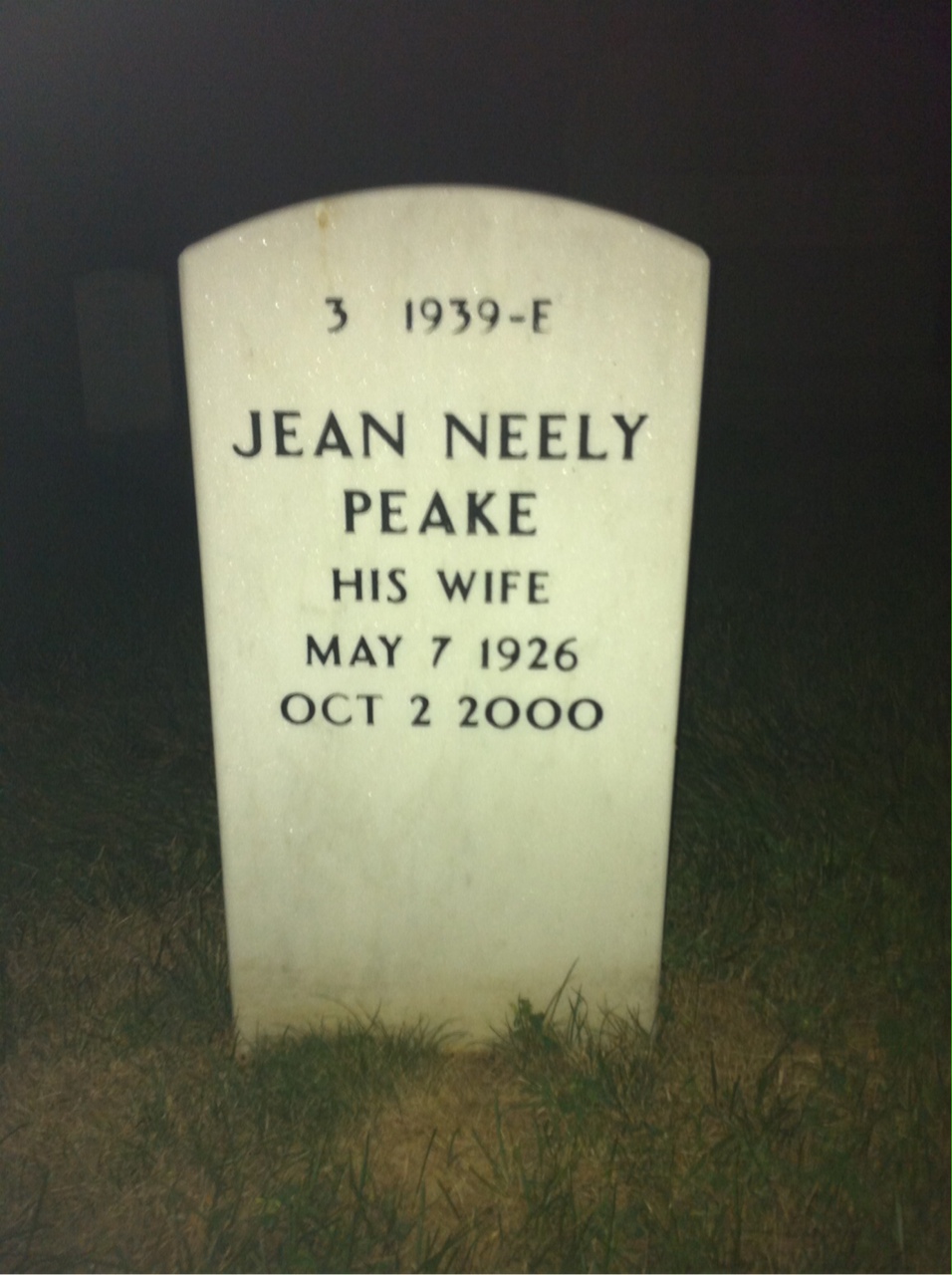 Back of headstone — Edgar Russell