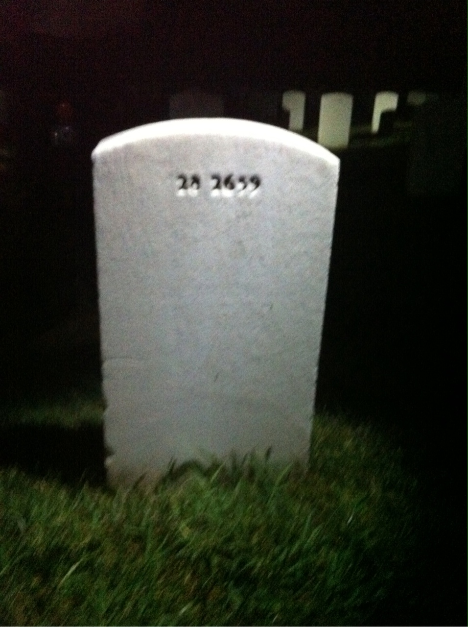 Back of headstone — Douglas Moore