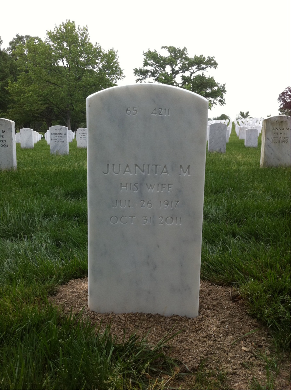 Back of headstone — Frank Blake