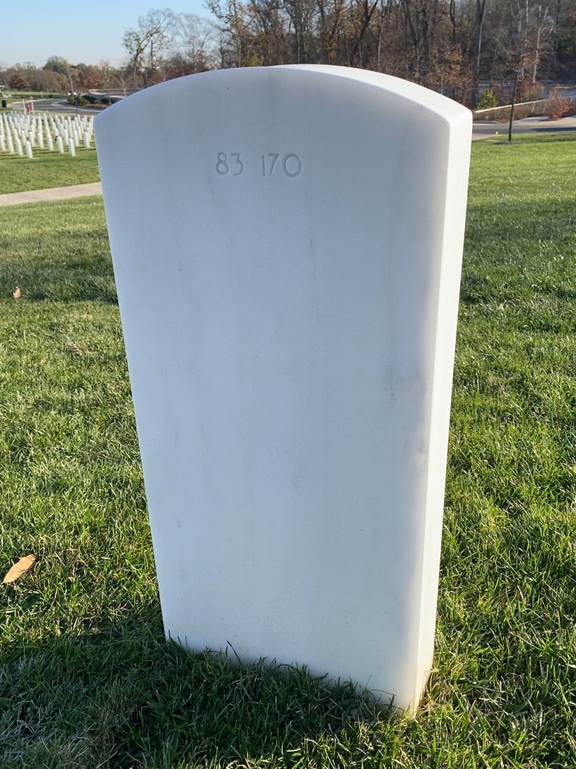 Back of headstone — John Francis Mastronardi