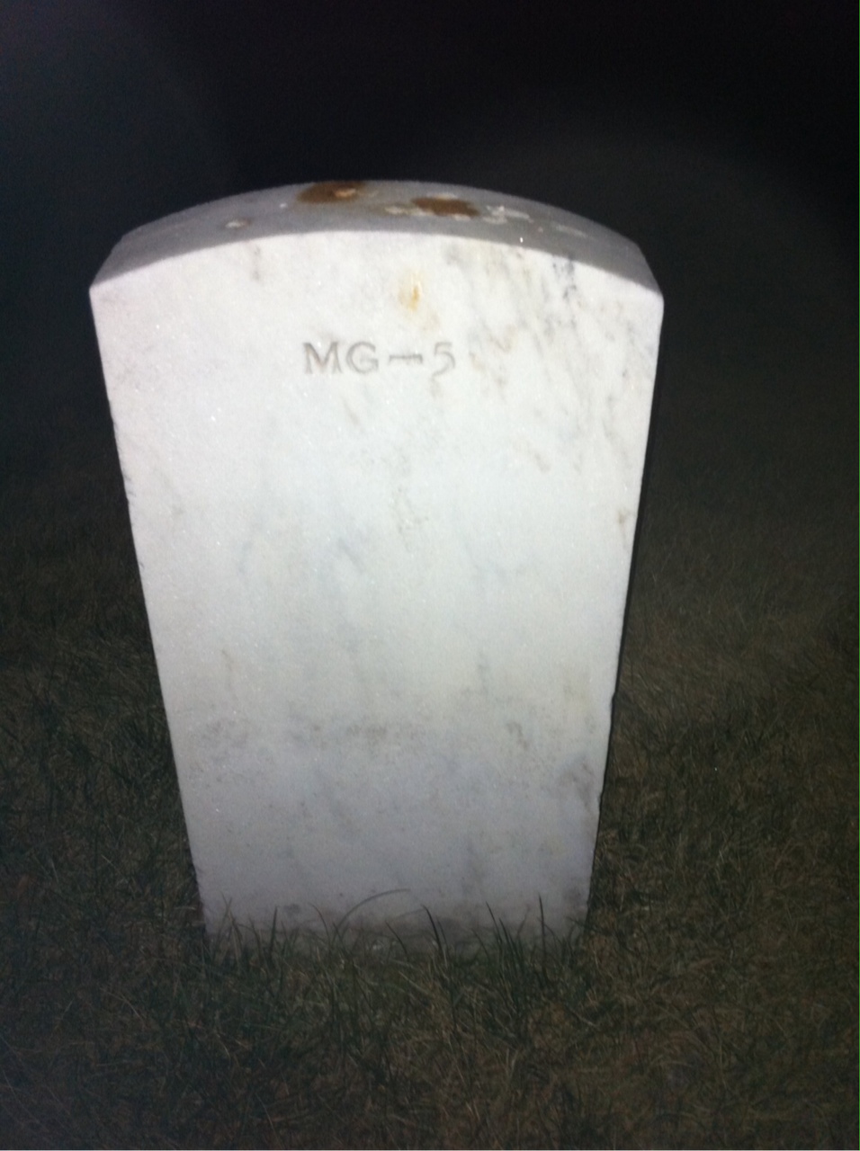 Back of headstone — Walter Adkins