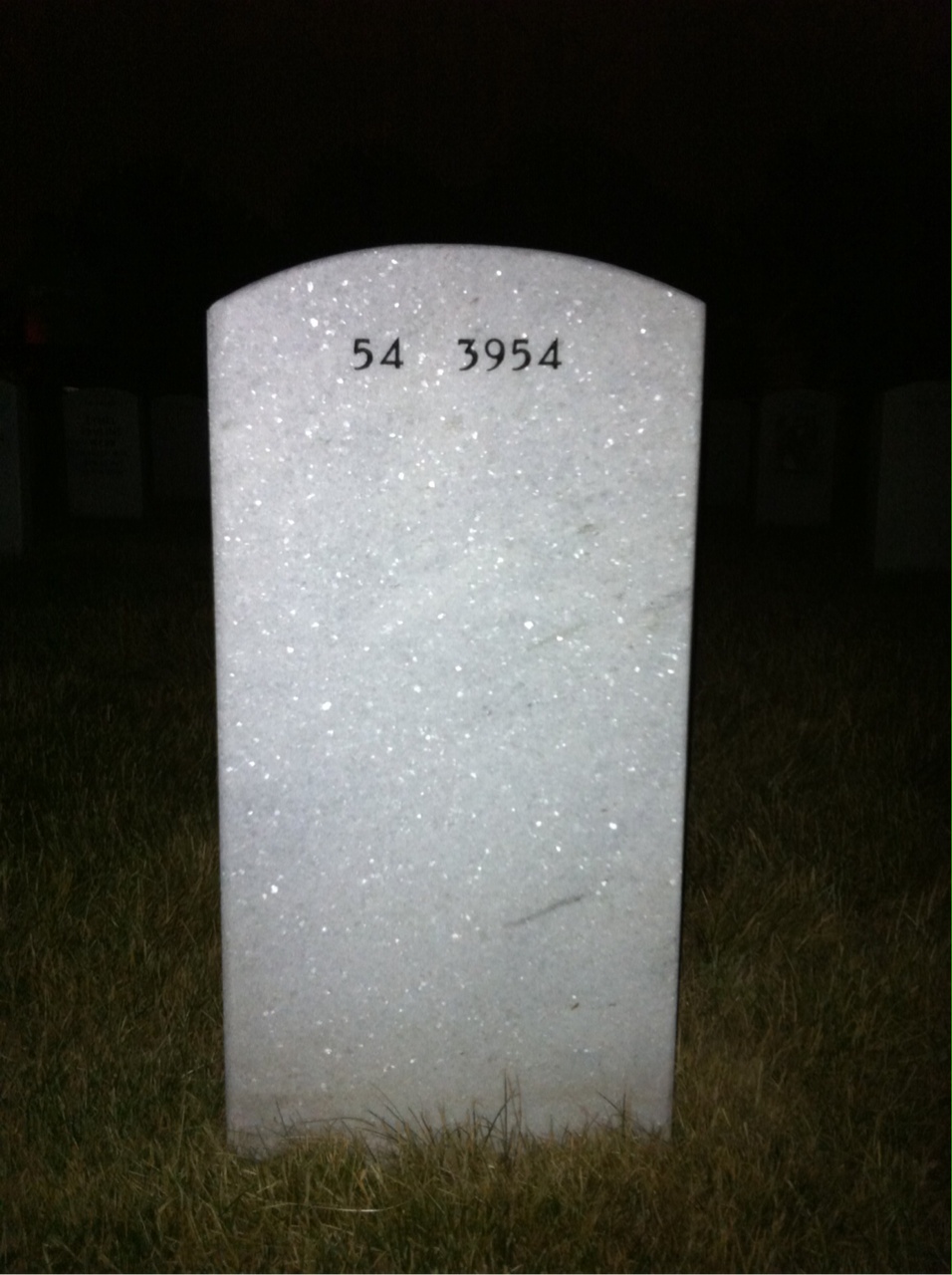 Back of headstone — Lowell Grimes