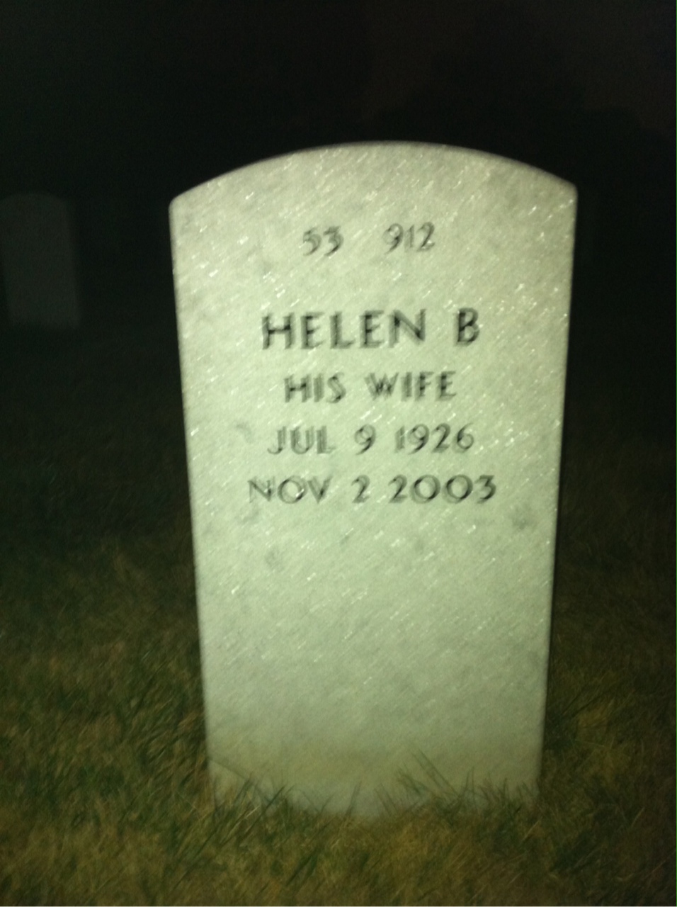 Back of headstone — Edward Christensen