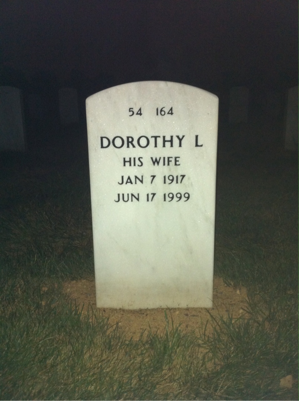 Back of headstone — James Dennison