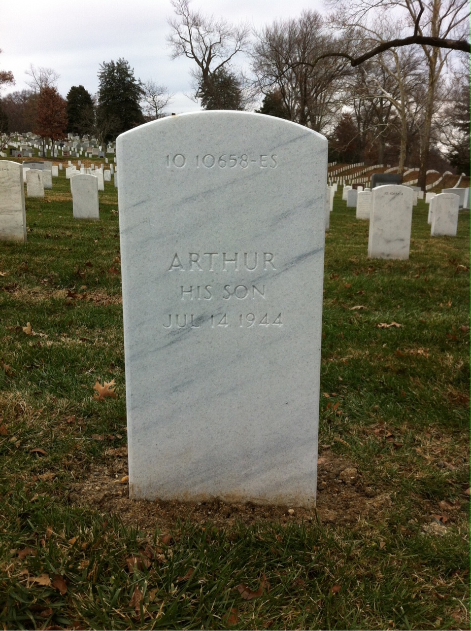 Back of headstone — Edgar Mumford