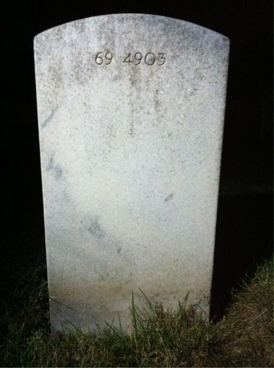 Back of headstone — Carroll Alexander Key